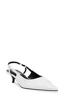 Steve Madden Syrie Kitten Heel Slingback Pointed Toe Pump Leather at Nordstrom,