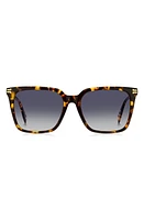 Marc Jacobs 55mm Square Sunglasses in Havana/Grey Shaded Blue at Nordstrom