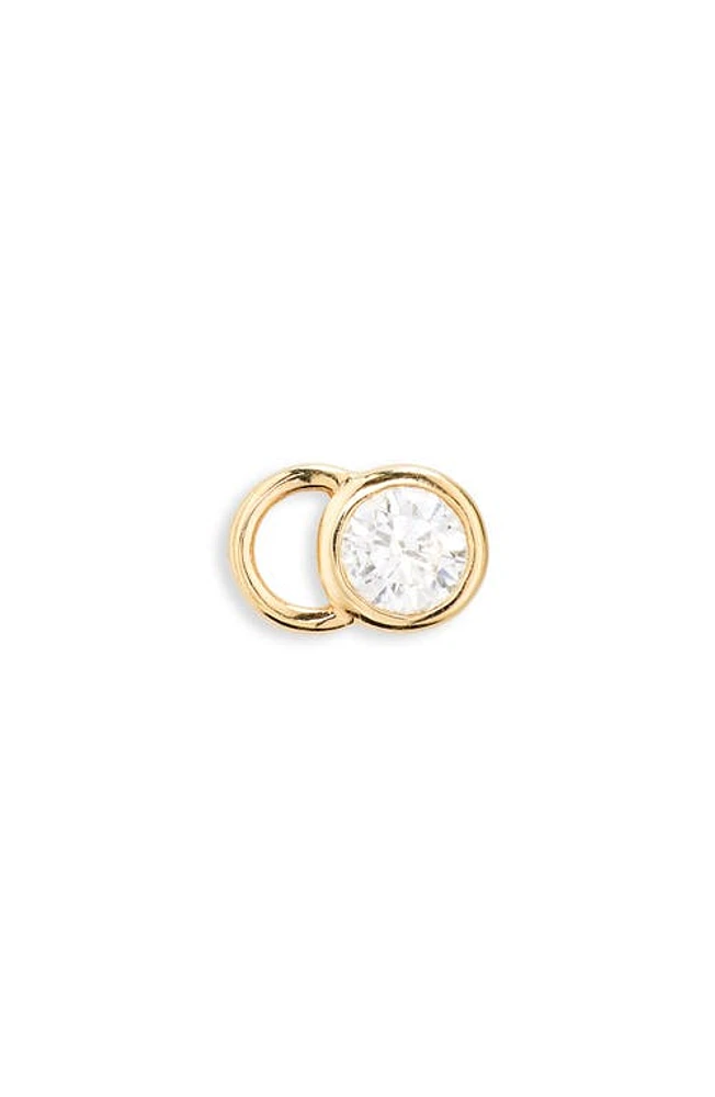 COURBET CO Lab Created Diamond Single Stud Earring in Yellow Gold at Nordstrom