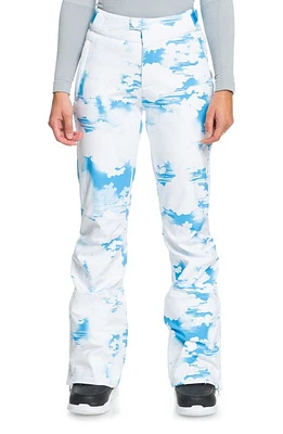 Roxy Chloe Kim Waterproof Snow Pants in Clouds at Nordstrom, Size X-Large