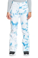 Roxy Chloe Kim Waterproof Snow Pants in Clouds at Nordstrom, Size X-Large