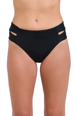 La Blanca Island Goddess Keyhole Bikini Bottoms Black at Nordstrom,