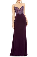 Mac Duggal Mixed Media Embellished Lace Sheath Gown at Nordstrom,