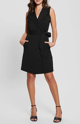 GUESS Everly Sleeveless Trench Dress Black at Nordstrom,