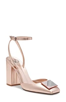 Valentino Garavani One Stud Block Heel Sandal Rose Quartz at Nordstrom,