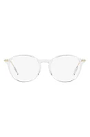 burberry Alisson 51mm Phantos Optical Glasses in Rose Gold Black at Nordstrom