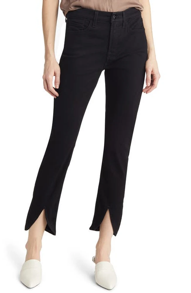 JEN7 by 7 For All Mankind Tulip Hem Ankle Straight Leg Jeans in Black at Nordstrom, Size 14