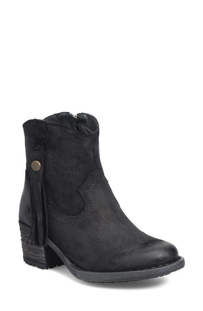 Børn Alondra Bootie in Black Distressed at Nordstrom, Size 7