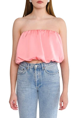 WAYF Sasha Strapless Bubble Top Coral at Nordstrom,