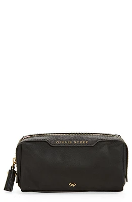 Anya Hindmarch Girlie Stuff ECONYL Recycled Nylon Pouch in Black at Nordstrom