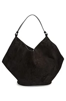 Khaite Medium Lotus Suede Tote in Black at Nordstrom