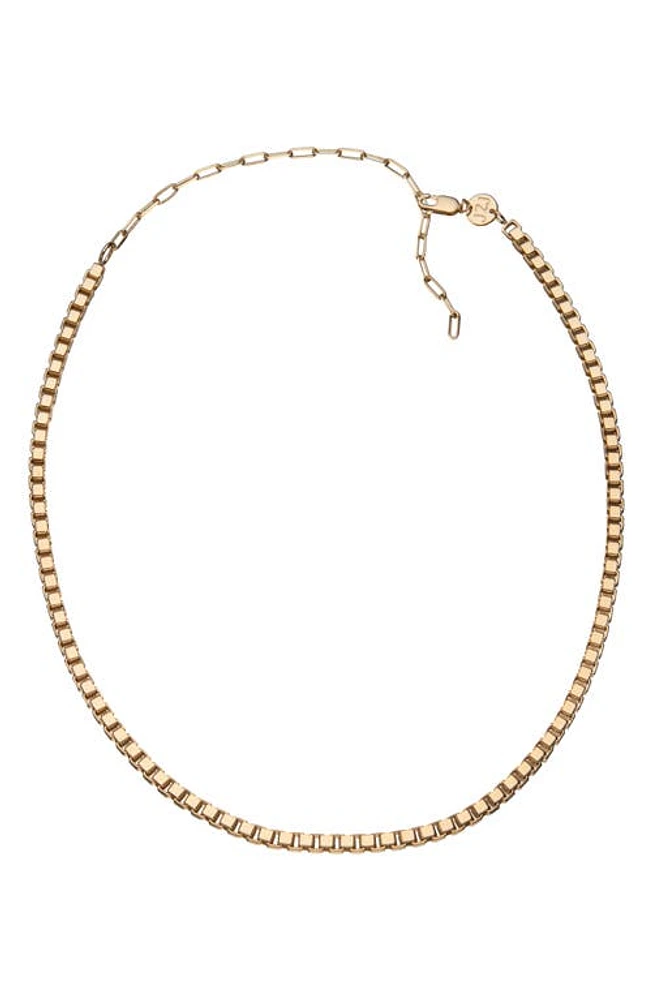 Jennifer Zeuner Rima Box Chain Necklace in Gold Vermeil at Nordstrom