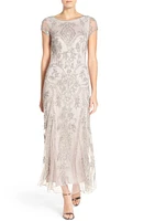 Pisarro Nights Beaded Mesh Midi Cocktail Dress at Nordstrom,