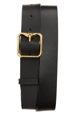 burberry B-Buckle Leather Belt Black/Gold at Nordstrom, Eu