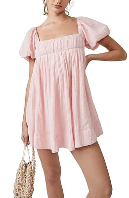 Free People free-est Marina Tie Back Cotton Crinkle Babydoll Dress at Nordstrom,