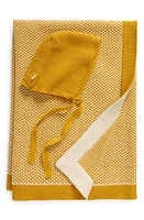 Pink Lemonade Elegant Dove Organic Cotton Hat & Blanket Set in Yellow at Nordstrom