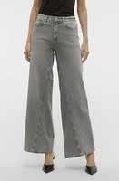 VERO MODA Rail Wide Leg Jeans Medium Grey Denim at Nordstrom,