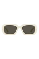 Isabel Marant 53mm Rectangular Sunglasses in Pearl White/Grey at Nordstrom