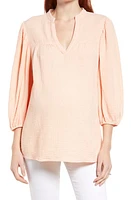 Maternal America Puff Sleeve Maternity Blouse Peach at Nordstrom,