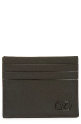 Valentino Garavani Mini VLOGO Signature Leather Card Case in Nero at Nordstrom