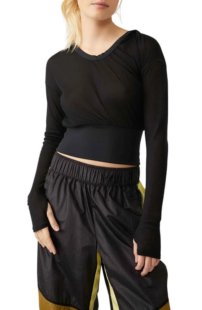 FP Movement by Free People Love High Cutout Layer Top Black at Nordstrom,