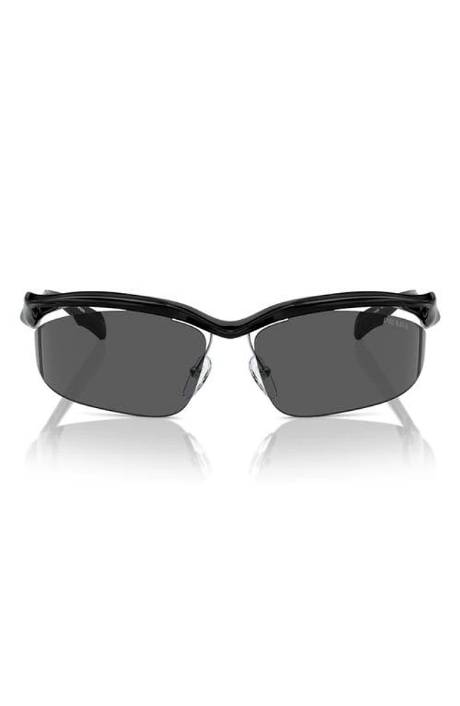 Prada 71mm Oversize Cat Eye Sunglasses in Black at Nordstrom