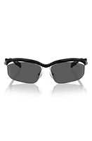 Prada 71mm Oversize Cat Eye Sunglasses in Black at Nordstrom