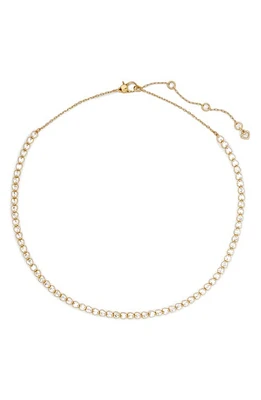 Kate Spade New York sweetheart delicate cubic zirconia tennis necklace in Clear/Gold. at Nordstrom