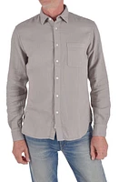 HIROSHI KATO The Ripper Waffle Button-Up Shirt Sand Gray at Nordstrom,