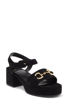 Jeffrey Campbell Timeless 2 Platform Sandal Suede Gold at Nordstrom,