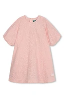 KENZO Kids' Floral Embroidered Cotton Shift Dress Veiled Pink at