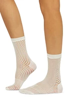 Wolford Fishnet Crew Socks in White at Nordstrom