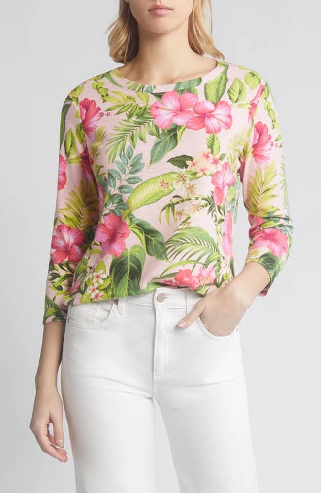 Tommy Bahama Ashby Isles Grand Villa Floral Cotton Top Malibu Peach at Nordstrom,