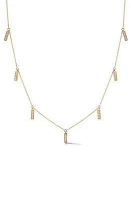 Dana Rebecca Designs Sylvie Rose Diamond Bar Station Necklace in Yellow Gold at Nordstrom