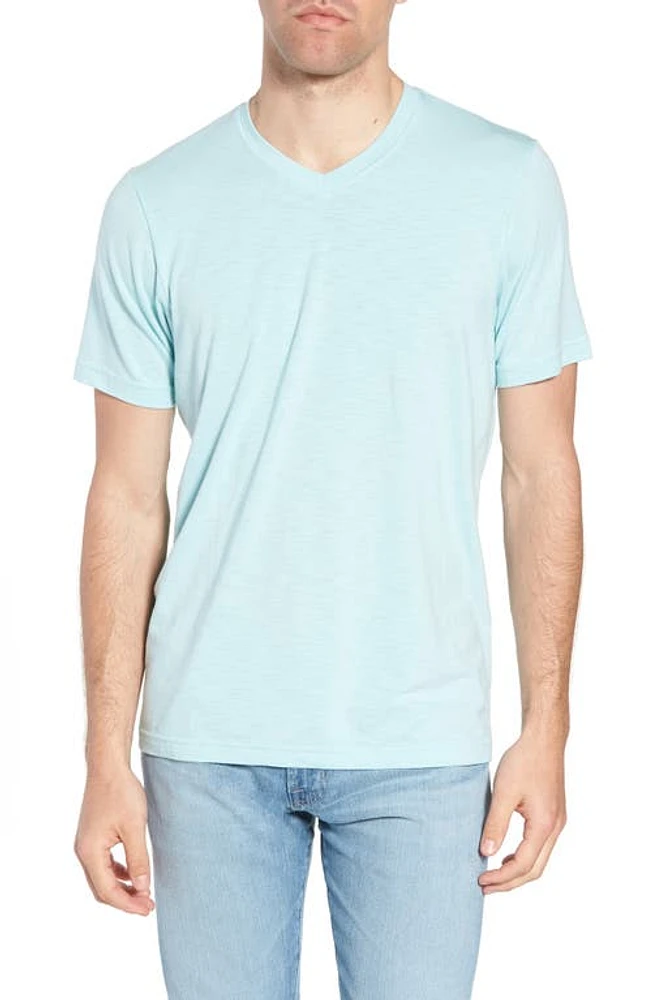 TravisMathew Cloud Trim Fit Slubbed T-Shirt in Porcelain Blue at Nordstrom, Size Large