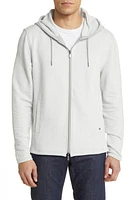 Robert Barakett Augusta Herringbone Zip Hoodie in Light Grey at Nordstrom, Size Medium