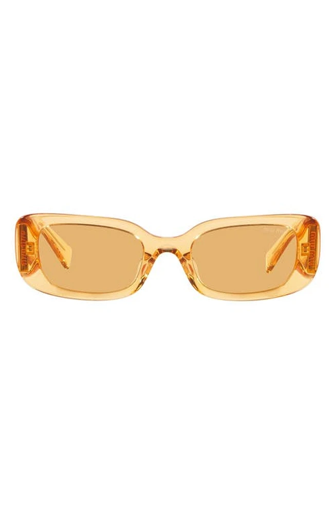 Miu Miu 51mm Rectangular Sunglasses in Orange at Nordstrom