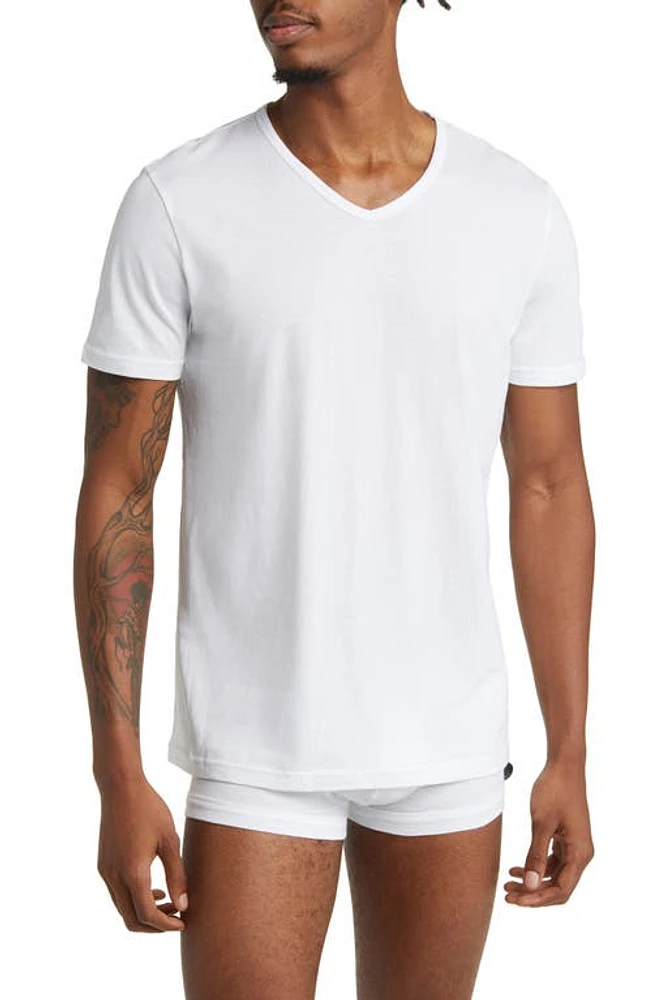 Emporio Armani 3-Pack V-neck Cotton T-Shirts White at Nordstrom,