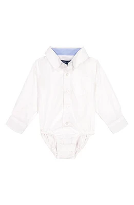 Andy & Evan Button-Up Long Sleeve Bodysuit Natural at Nordstrom,