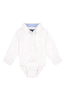 Andy & Evan Button-Up Long Sleeve Bodysuit Natural at Nordstrom,