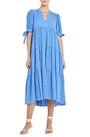 English Factory Gingham Tiered Midi Dress at Nordstrom,