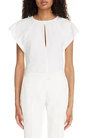 Isabel Marant Mustee Cutout Hemp Blend Top White at Nordstrom, Us