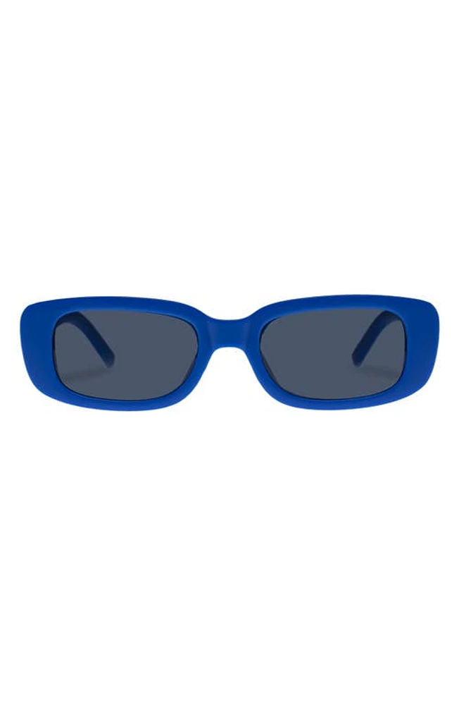 AIRE Ceres 51mm Rectangular Sunglasses in Matte Blue /Smoke Mono at Nordstrom