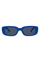 AIRE Ceres 51mm Rectangular Sunglasses in Matte Blue /Smoke Mono at Nordstrom