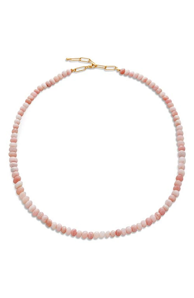 Monica Vinader Love Opal Bead Necklace in 18Ct Gold Vermeil/Ss at Nordstrom