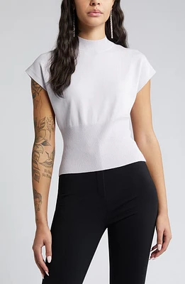 Open Edit Mock Neck Rib Sweater at Nordstrom,