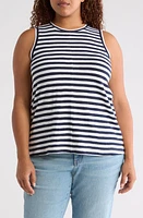 caslon(r) Swing Crewneck Tank Charm Stripe at Nordstrom,