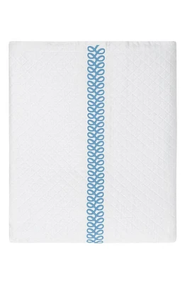 Matouk Astor Braid Matelassé Coverlet in Sky at Nordstrom