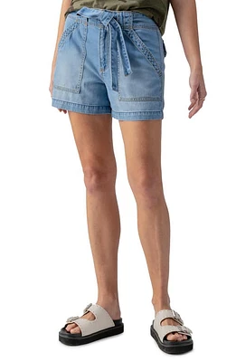 Sanctuary Reissue High Waist Sash Denim Shorts Sun Drench at Nordstrom,