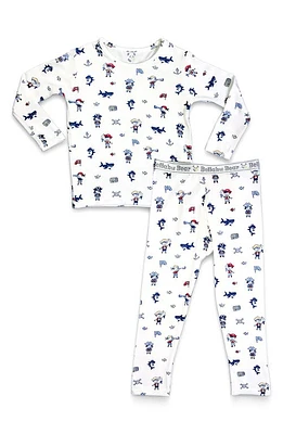 Bellabu Bear Pirates Fitted Two-Piece Pajamas at Nordstrom, Size 18-24M